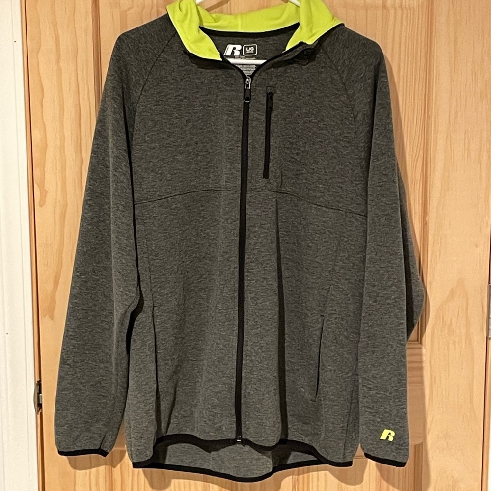 Mens Russell Zip Up Hoodie in size Large